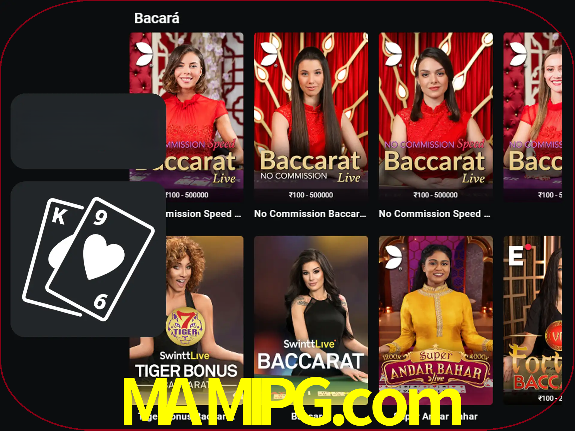 Ganhe muito dinheiro jogando jogos de bacará.