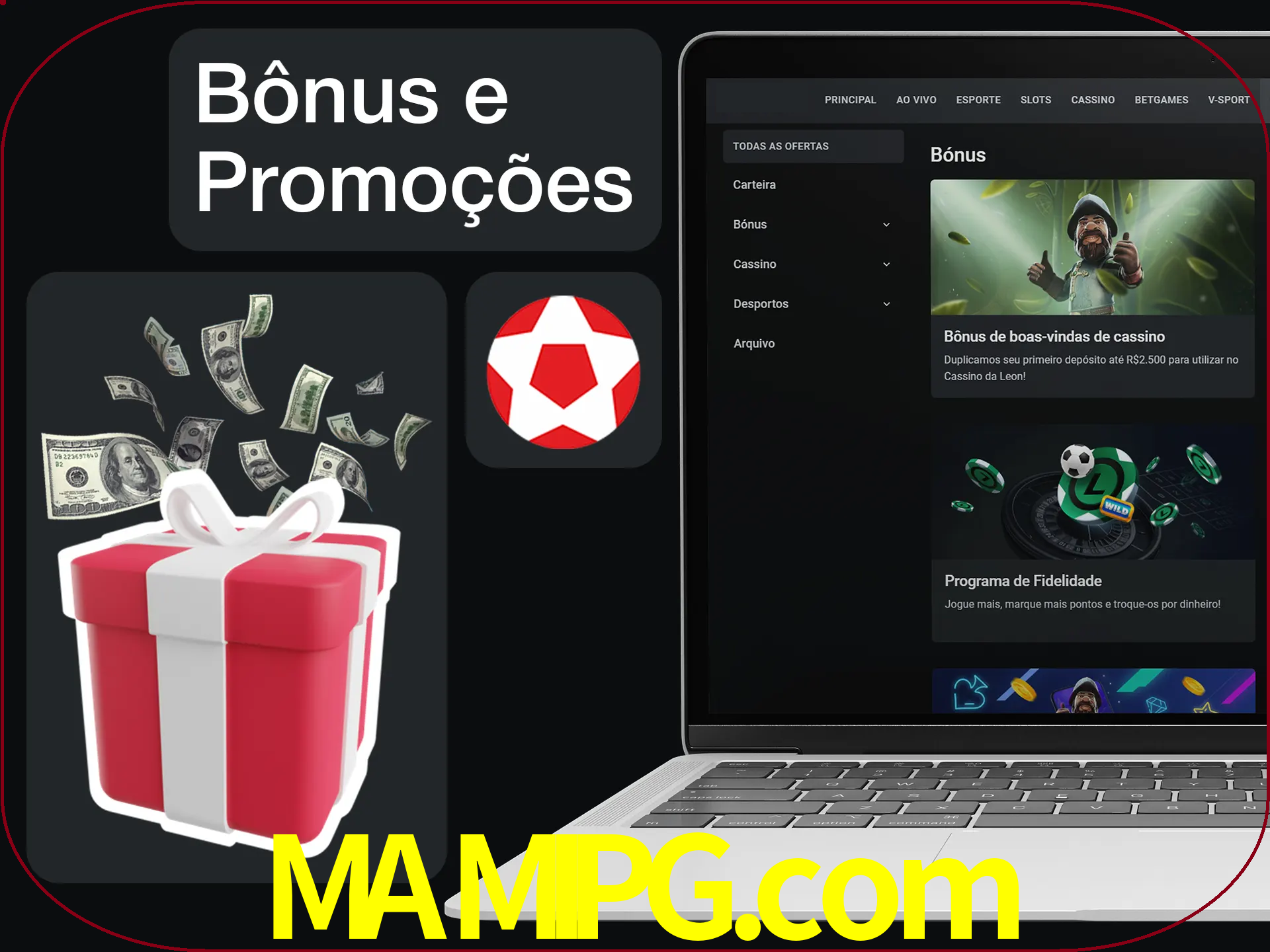 Verifique se há novos bônus e promoções.