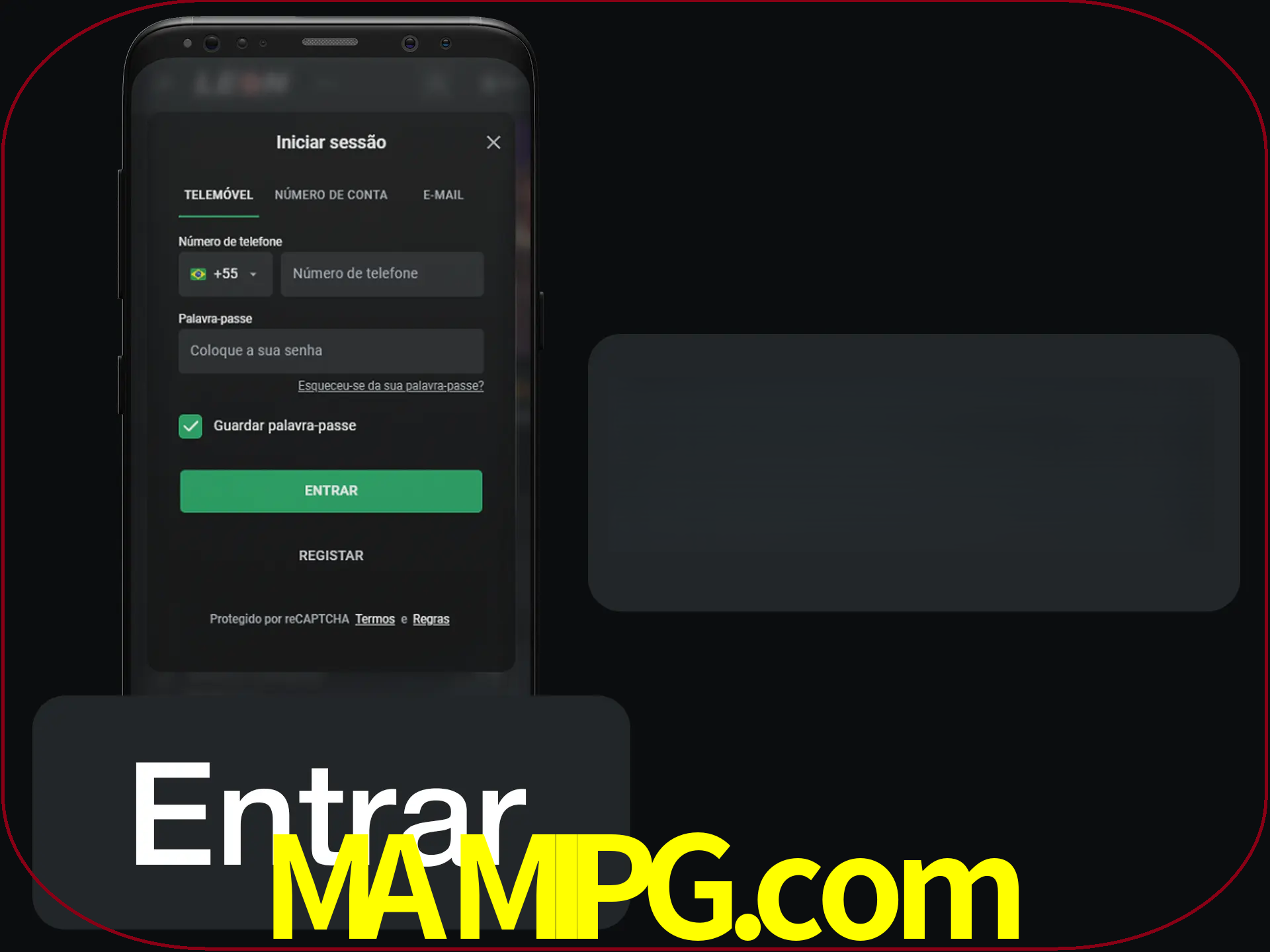 Faça o login para começar a apostar e jogar no cassino.